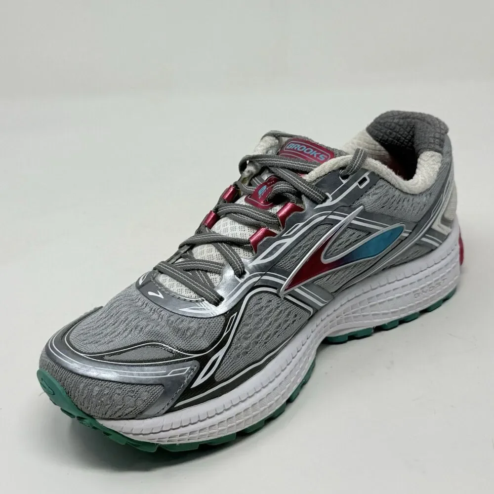 Brooks Ghost 8th Edition Sneakers Shoes Womens  8 M Gray Pink Running Comfort